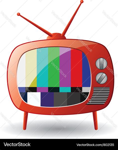 Retro tv set Royalty Free Vector Image - VectorStock