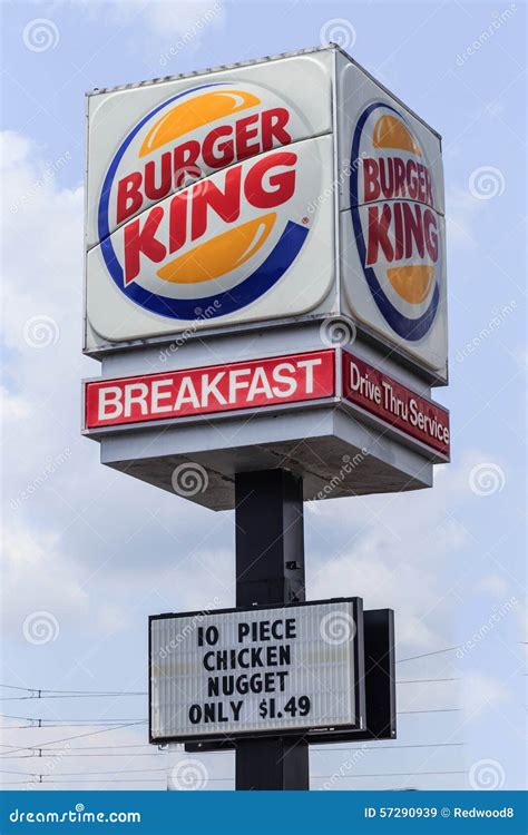 Modern Burger King Restaurant Sign Editorial Stock Image - Image of blue, king: 57290939