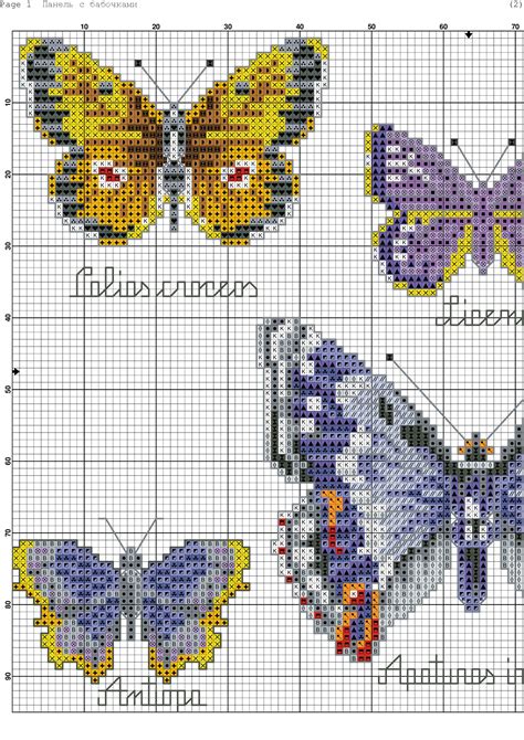 Crossstitch Butterflies Part 2 No Color Chart Just