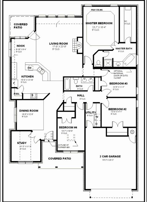 Simple House Floor Plan With Dimensions