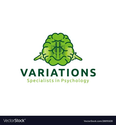 Brain psychology logo ideas inspiration Royalty Free Vector