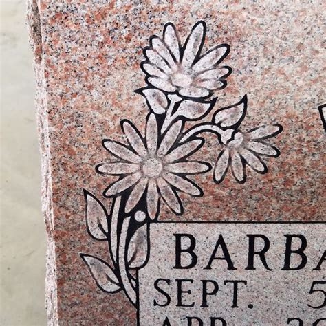 Headstone Designs With Flowers