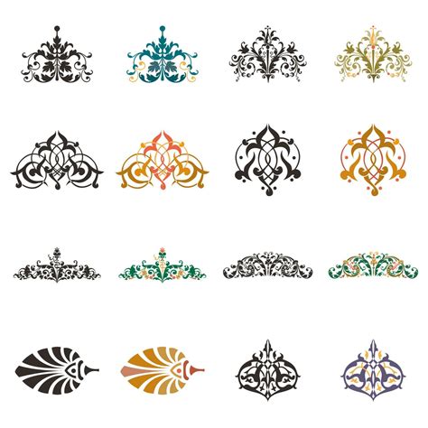 Set of vector floral elements for design 23500823 Vector Art at Vecteezy