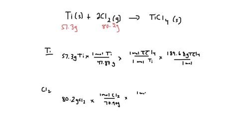 SOLVED: Calculate the theoretical yield of titanium tetrachloride (in grams) for the following ...