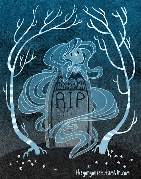 Monstrously Charming Illustration — Cemetery Sighs I can’t get enough ghost stories...