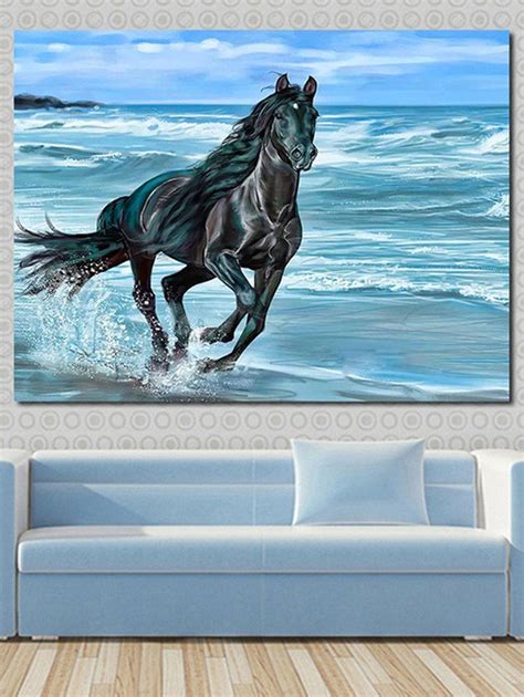 [-1% OFF] Beach Horse Print Unframed Canvas Paintings | Rosegal