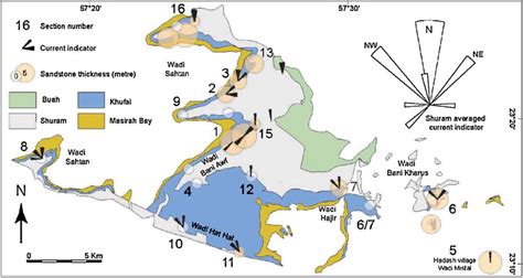 Detailed geological map of the central part of the Jabal Akhdar between... | Download Scientific ...