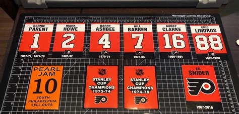 Philadelphia Flyers Stanley Cup and Retired number vinyl decal | Etsy