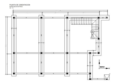 16.50x10.10 strip foundation layout plan design in AutoCAD 2D drawing, CAD file, dwg file - Cadbull