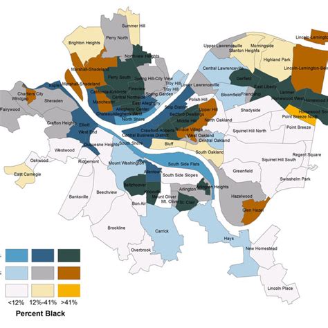 Map of violent crime rate by percent black across Pittsburgh... | Download Scientific Diagram