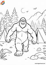 10  Bigfoot Coloring Page sketch template