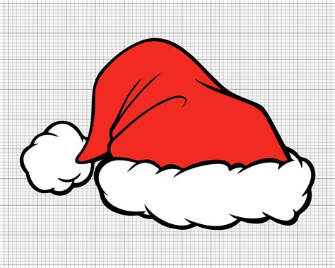 Santa Hat Svg, Christmas Santa Hat Svg, Winter Santa Hat, Svg, Png Files for Cricut, Santa Claus ...