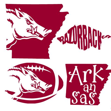 Arkansas Razorback SVG files ALL FOUR