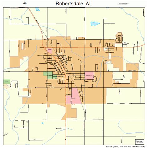 Robertsdale Alabama Street Map 0165208