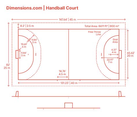 Handball Court Dimensions & Drawings | Dimensions.com