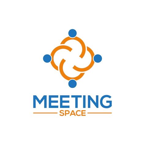 Premium Vector | Meeting space logo design icon. meeting space logo symbol. meeting icon.