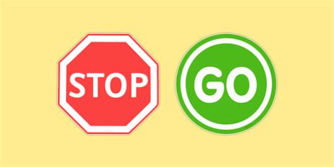 Go and Stop signs for children | Road Signs | Twinkl