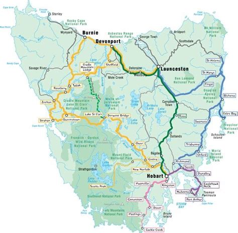 Road Map Of Tasmania – Zip Code Map