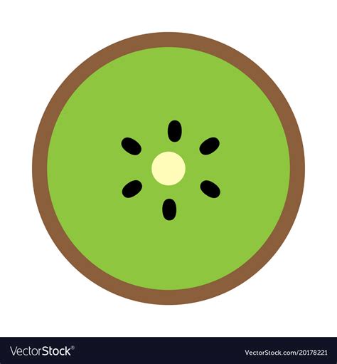 Kiwi icon on white background sign flat Royalty Free Vector