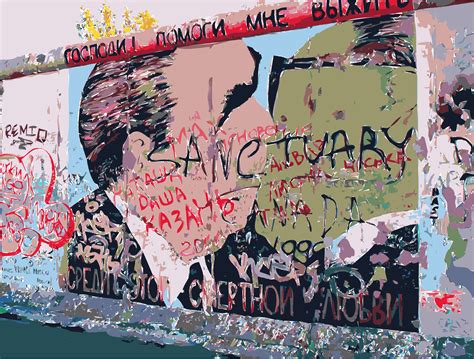 Clipart - Berlin Wall East Side Sanctuary Graffiti