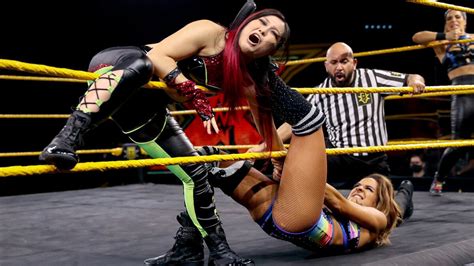 NXT Women’s Champion Io Shirai & Rhea Ripley vs. Dakota Kai & Raquel ...