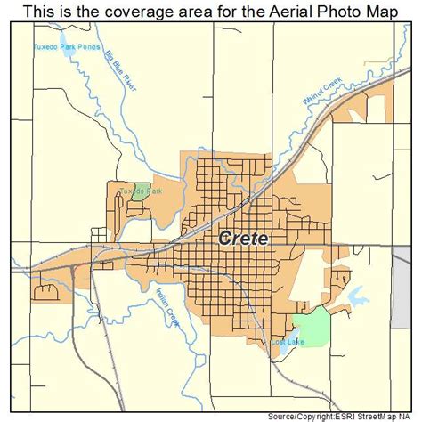 Aerial Photography Map of Crete, NE Nebraska