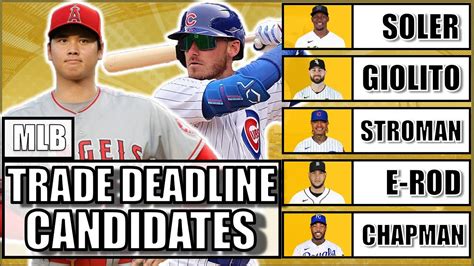 MLB Trade Deadline Preview: Trade Candidates, Buyers, Sellers & Power ...