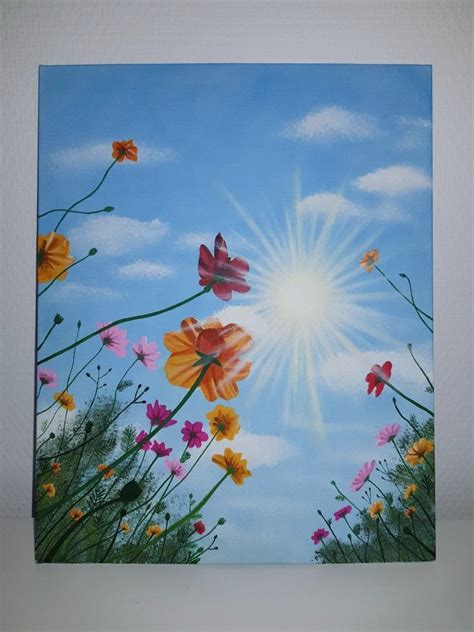 Flower Art Painting, Canvas Art Painting, Acrylic Painting, Colorful ...