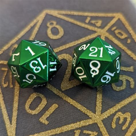 Metal d21 Dice | Nat 21 Adventures