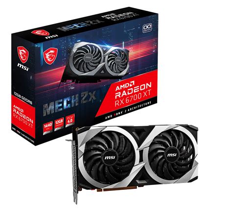 MSI Radeon RX 6700 XT MECH 2X 12G OC Graphics Card ‘12GB GDDR6, AMD, 3x ...