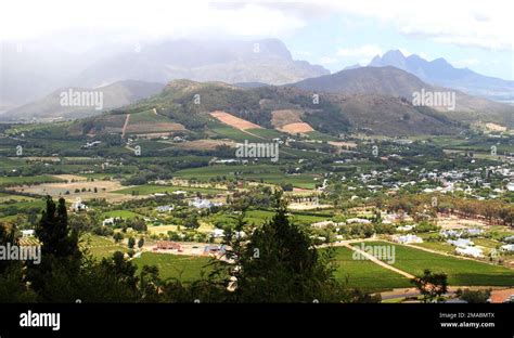 Franschhoek wine valley, Western Cape, South Africa Stock Photo - Alamy