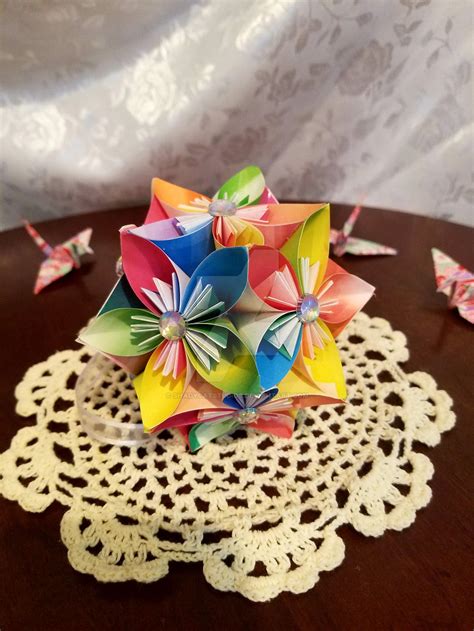 Kusudama Origami Flower Ball 21 by ShadyCatStudios on DeviantArt