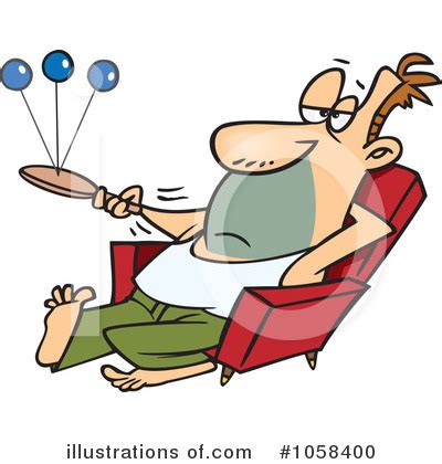 Paddle Ball Clipart #1058375 - Illustration by toonaday