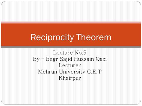 PPT - Reciprocity Theorem PowerPoint Presentation, free download - ID:2737162