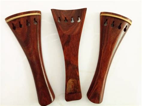 30 pcs 4/4 rosewood Violin Tailpiece fixed Fine Tuners Tail Gut, Violin ...