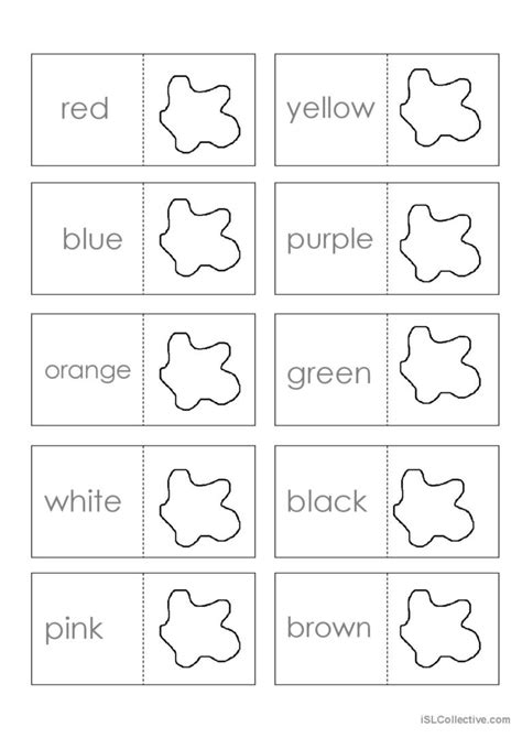 memory game - colours : English ESL worksheets pdf & doc