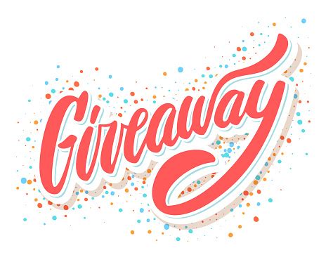 Giveaway Banner Lettering Stock Illustration - Download Image Now - iStock