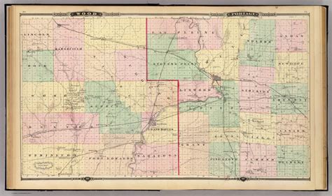 Map of Wood County ... Map of Portage County, State of Wisconsin. 1877 ...