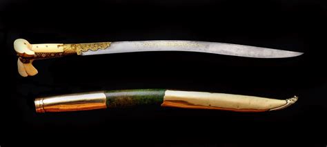 Napoleonic Swords and Sabers Collection: Ottoman 1855 Yatagan with Walrus Ivory Handle