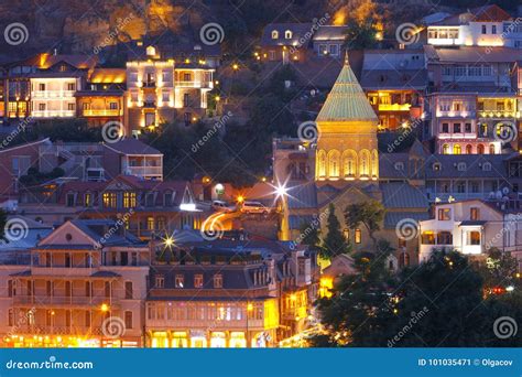 Old Town at Night, Tbilisi, Georgia. Stock Image - Image of outdoor, picturesque: 101035471