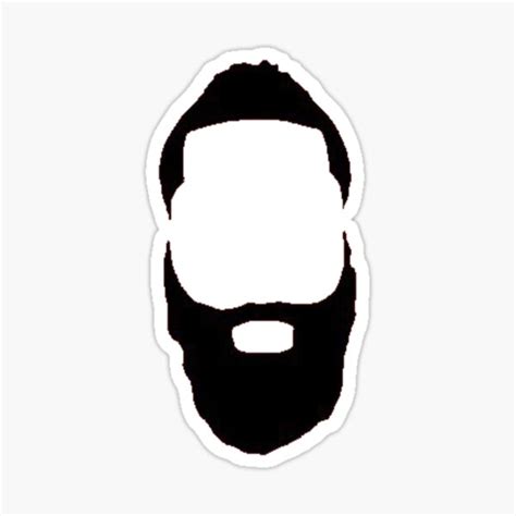 James Harden Beard Stickers | Redbubble