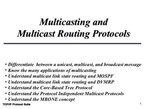 Multicasting and multicast routing protocols