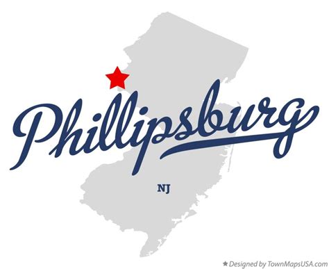 Map of Phillipsburg, NJ, New Jersey