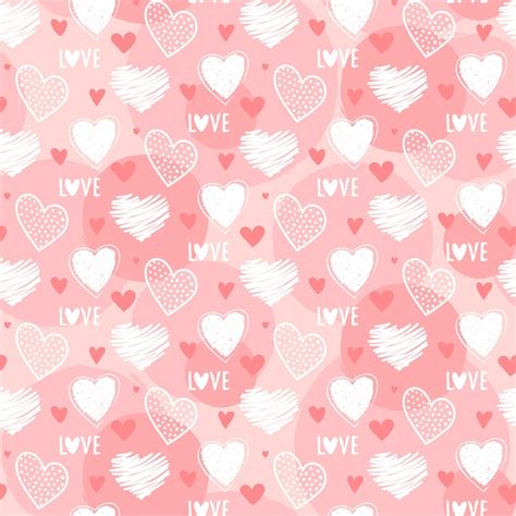 Cute seamless heart pattern for valentine's day Vector | Premium Download