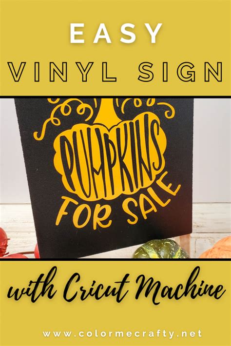 How To Make A Cricut Vinyl Sign - Color Me Crafty