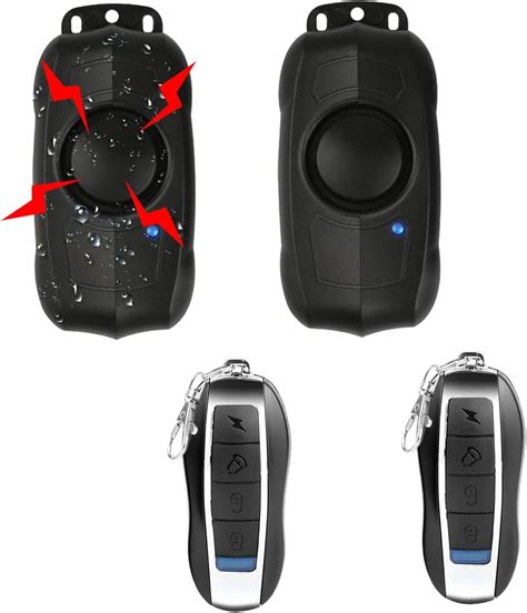 2Pcs Wireless Bike Alarm with Remote, 150dB Wireless Anti-Theft Vibration Waterproof Security ...