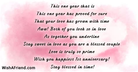 First Anniversary Poems