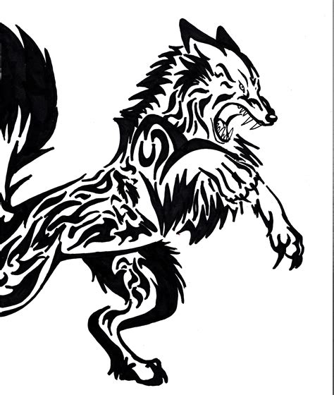 Tribal Wolf Tattoo Designs