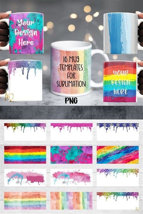 Mug Template Backgrounds for Sublimation PNG Bundle (934042) | Sublimation | Design Bundles in ...