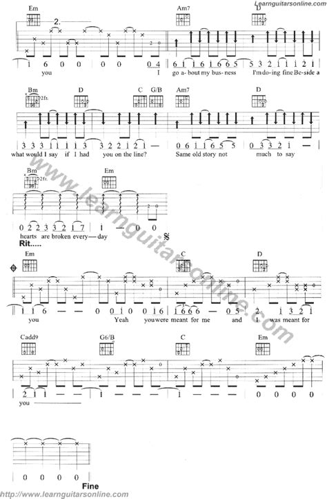 You Were Meant Meant For Me by Jewel Kilcher(2) Guitar Tabs Chords Sheet Music Free ...